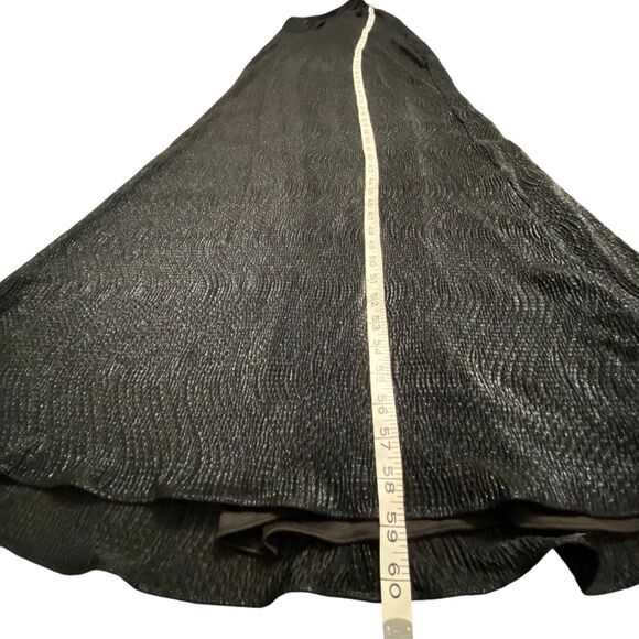 Dessy Collection One-Shoulder Metallic Trumpet Gown Back- 3064 Size 10 R - Picture 6 of 7